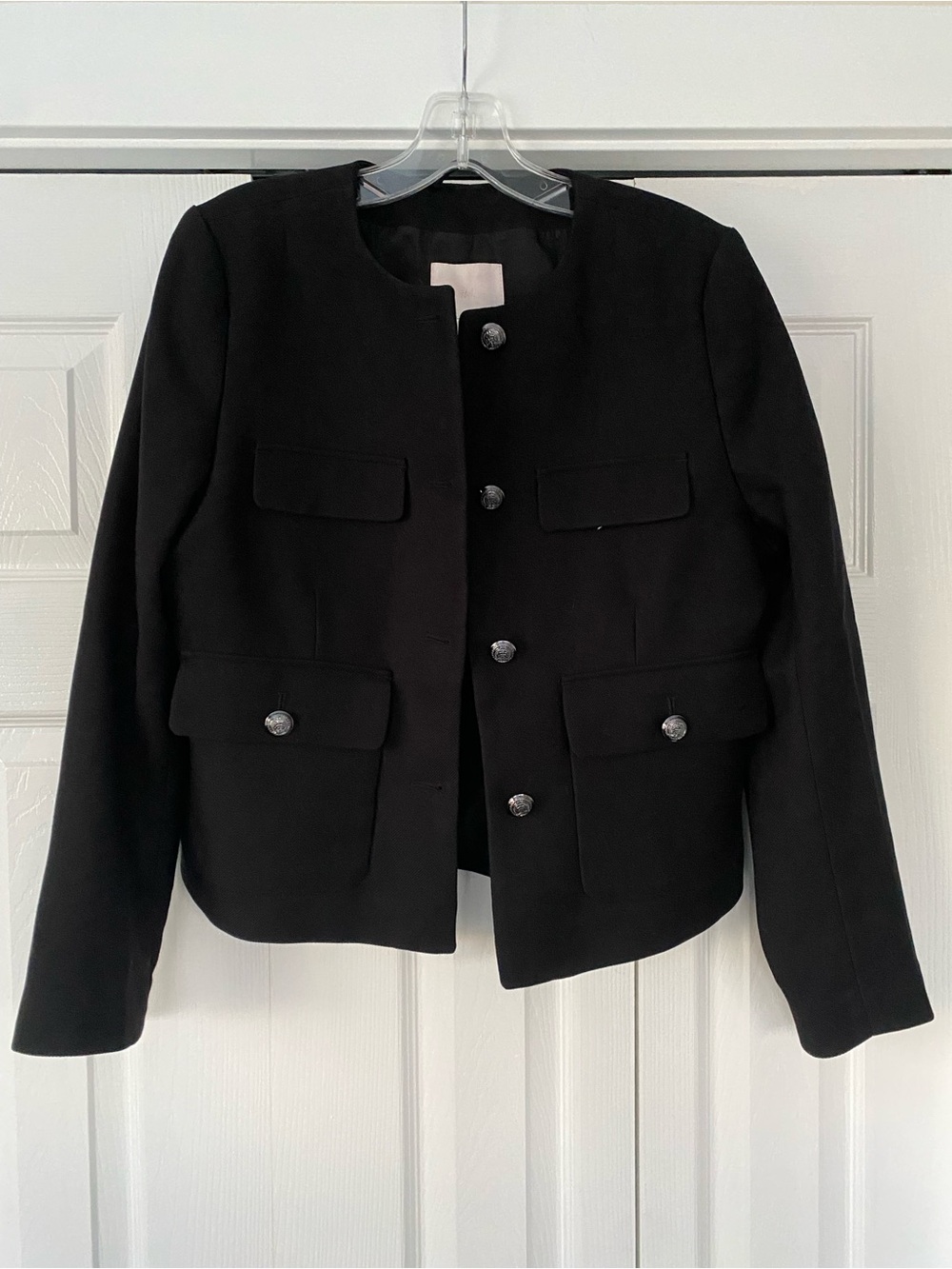 H&M Women's Black Button-Front Jacket